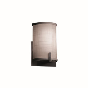 Justice Designs - FAB-5531-GRAY-MBLK-LED1-700 - LED Wall Sconce - Textile - Matte Black