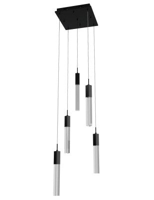 Avenue Lighting - HF1900-5-GL-BK-SNW - LED Pendant - The Original Glacier - Black