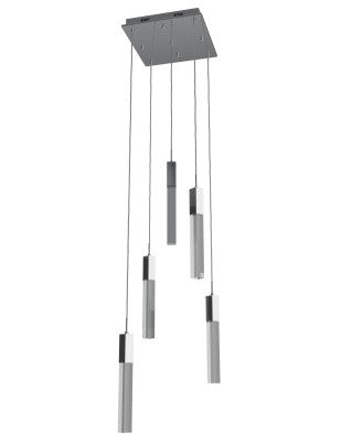 Avenue Lighting - HF1900-5-GL-CH-SNW - LED Pendant - The Original Glacier - Polished Chrome