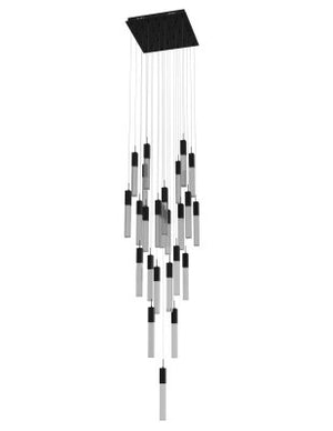 Avenue Lighting - HF1904-25-GL-BK-SNW - 25 Light Pendant - The Original Glacier Snow Avenue - Black