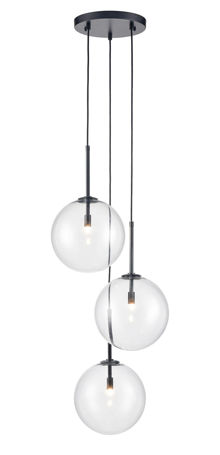 Avenue Lighting - HF4233-BK - Three Light Pendant - Delilah - Matte Black