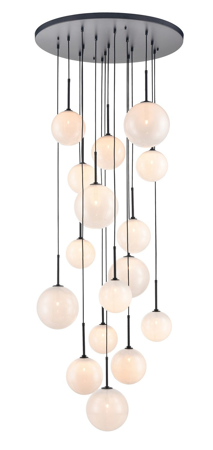 Avenue Lighting - HF4266-BK-WHT - 16 Light Pendant - Delilah - Matte Black