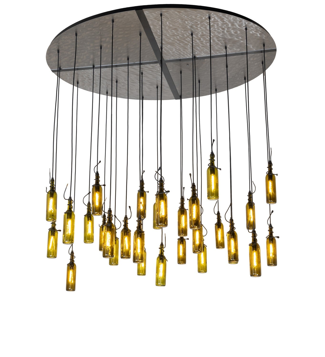 Meyda Tiffany - 268401 - 30 Light Pendant - Tuscan Vineyard - Satin Clear/Textured Black