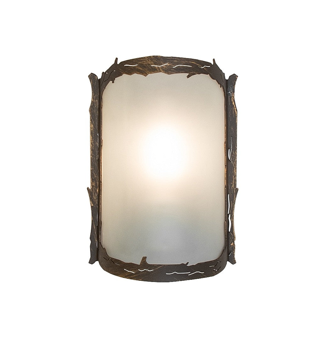 Meyda Tiffany - 269722 - One Light Wall Sconce - Leaf Edge - Antique Brass Matte