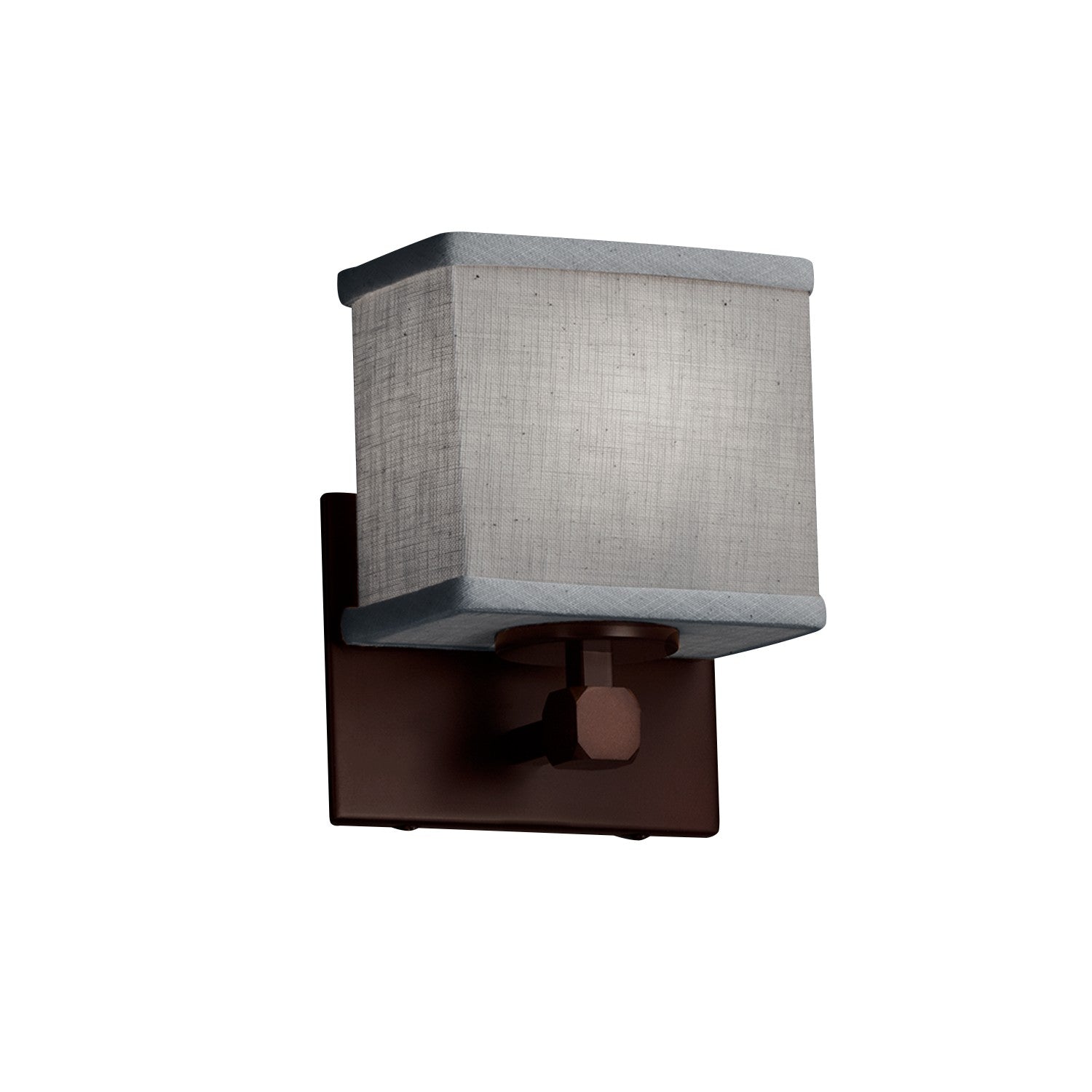 Justice Designs - FAB-8427-55-GRAY-DBRZ - One Light Wall Sconce - Textile - Dark Bronze