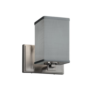 Justice Designs - FAB-8441-15-GRAY-NCKL - One Light Wall Sconce - Textile - Brushed Nickel