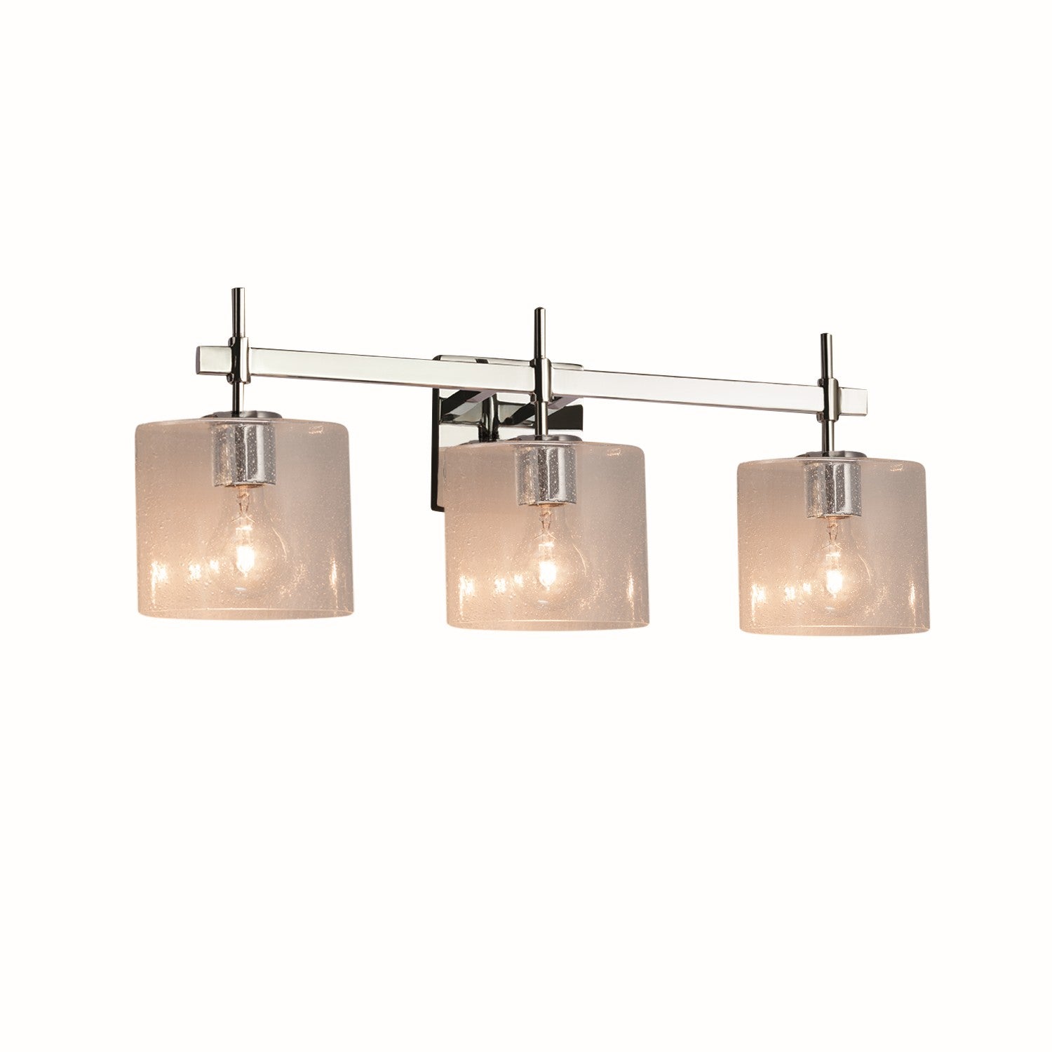 Justice Designs - FSN-8413-30-SEED-CROM - Three Light Bath Bar - Fusion - Polished Chrome