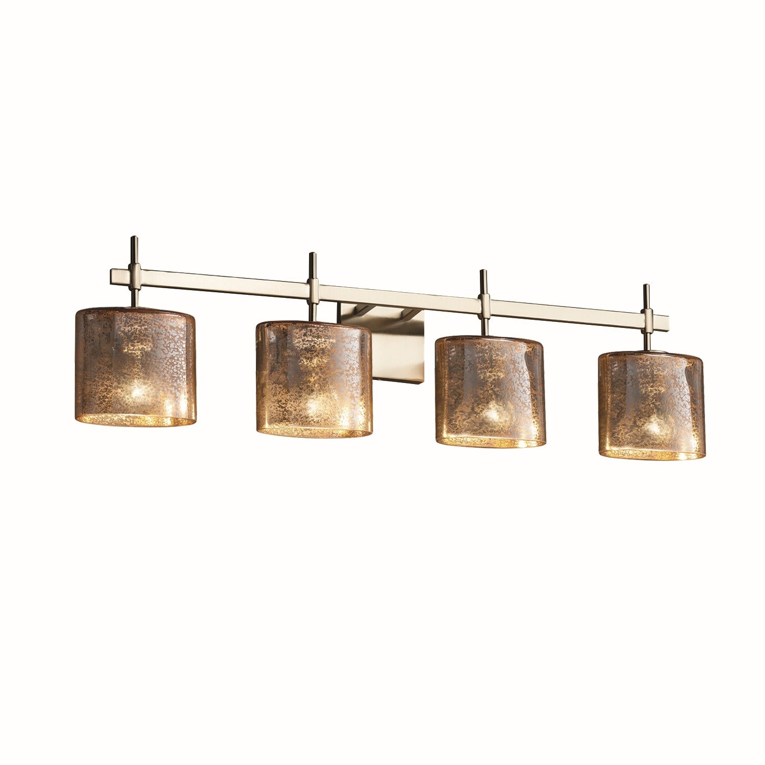 Justice Designs - FSN-8414-30-MROR-NCKL - Four Light Bath Bar - Fusion - Brushed Nickel