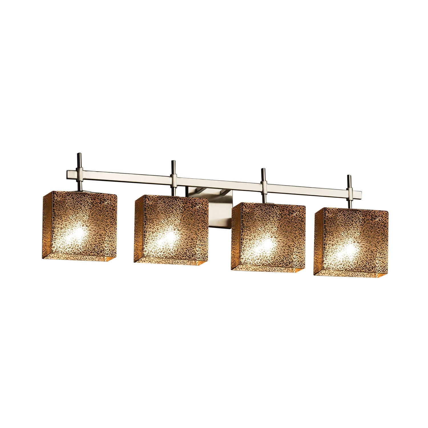 Justice Designs - FSN-8414-55-MROR-NCKL - Four Light Bath Bar - Fusion - Brushed Nickel