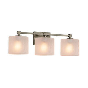 Justice Designs - FSN-8423-30-FRCR-NCKL - Three Light Bath Bar - Fusion - Brushed Nickel