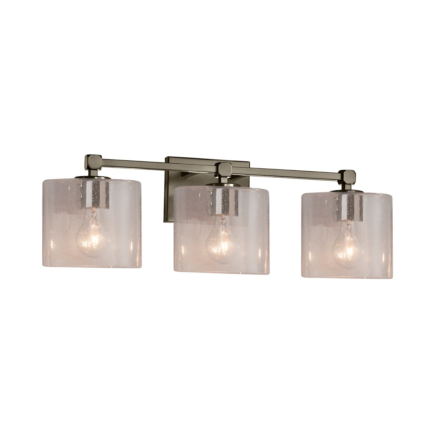 Justice Designs - FSN-8423-30-SEED-NCKL - Three Light Bath Bar - Fusion - Brushed Nickel