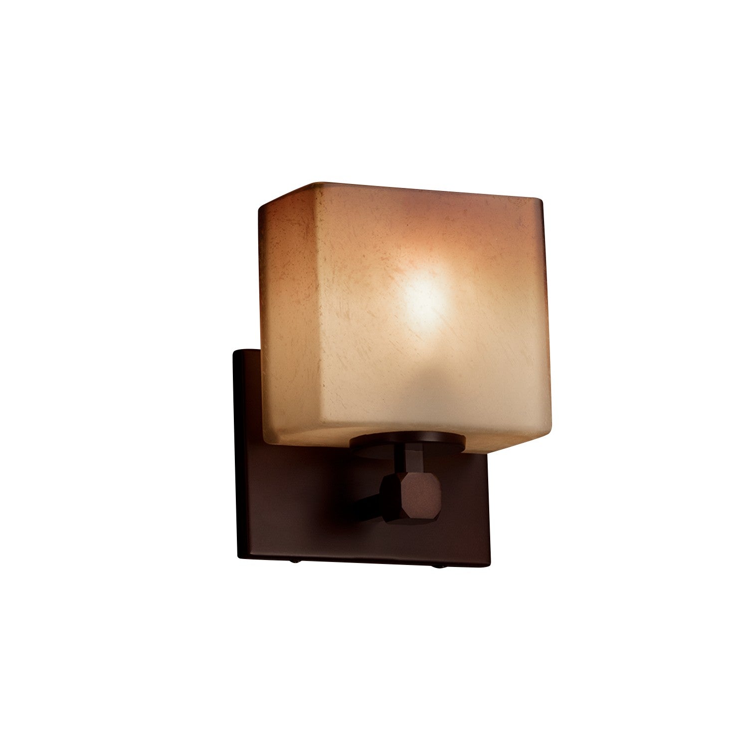 Justice Designs - FSN-8427-55-CRML-DBRZ - One Light Wall Sconce - Fusion - Dark Bronze