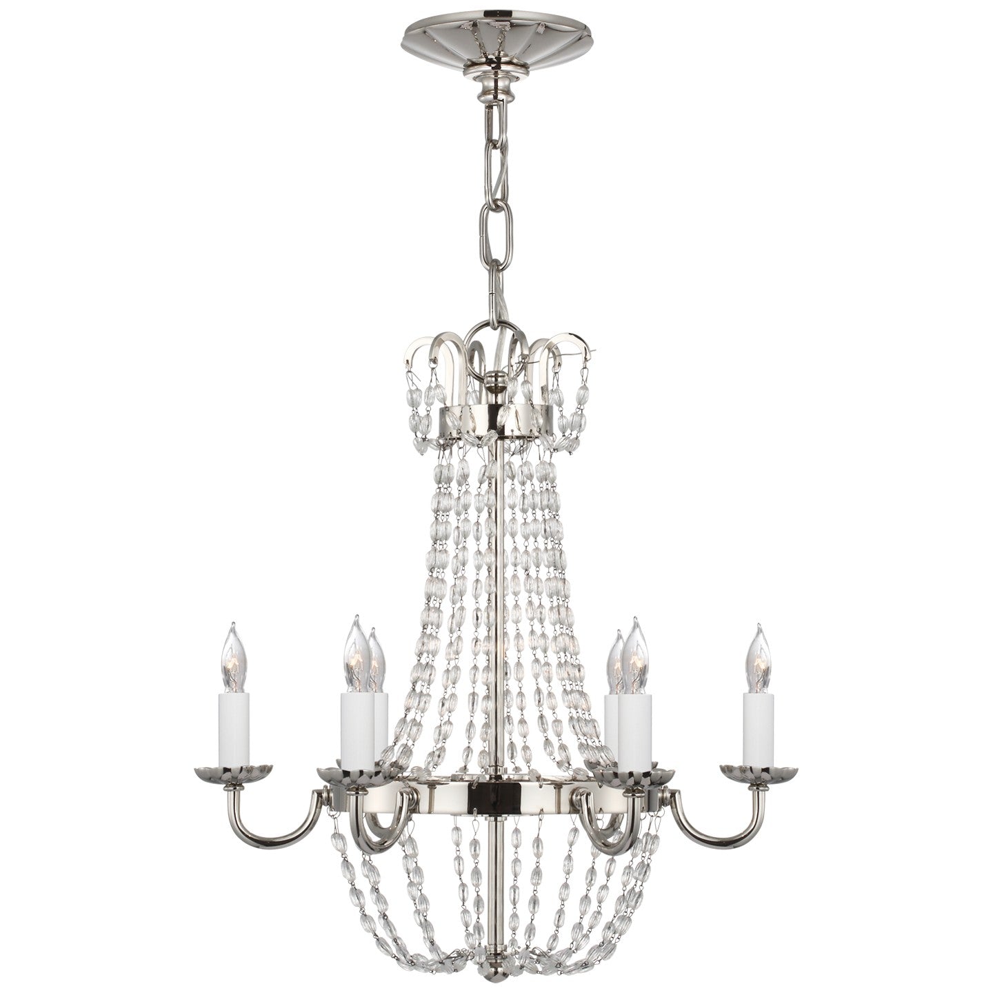 Visual Comfort Signature - CHC 1407PN-SG - Six Light Chandelier - Paris Flea Market - Polished Nickel