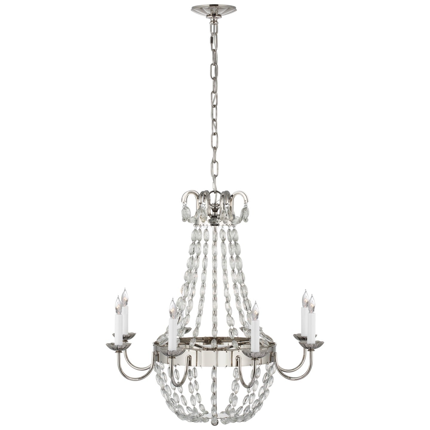 Visual Comfort Signature - CHC 1426PN-SG - Eight Light Chandelier - Paris Flea Market - Polished Nickel