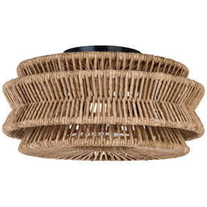 Visual Comfort Signature - CHC 4015BZ/NAB - LED Semi-Flush Mount - Antigua - Bronze and Natural Abaca