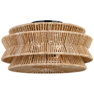 Visual Comfort Signature - CHC 4016BZ/NAB - LED Semi-Flush Mount - Antigua - Bronze and Natural Abaca