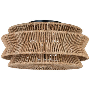 Visual Comfort Signature - CHC 4016BZ/NAB - LED Semi-Flush Mount - Antigua - Bronze and Natural Abaca