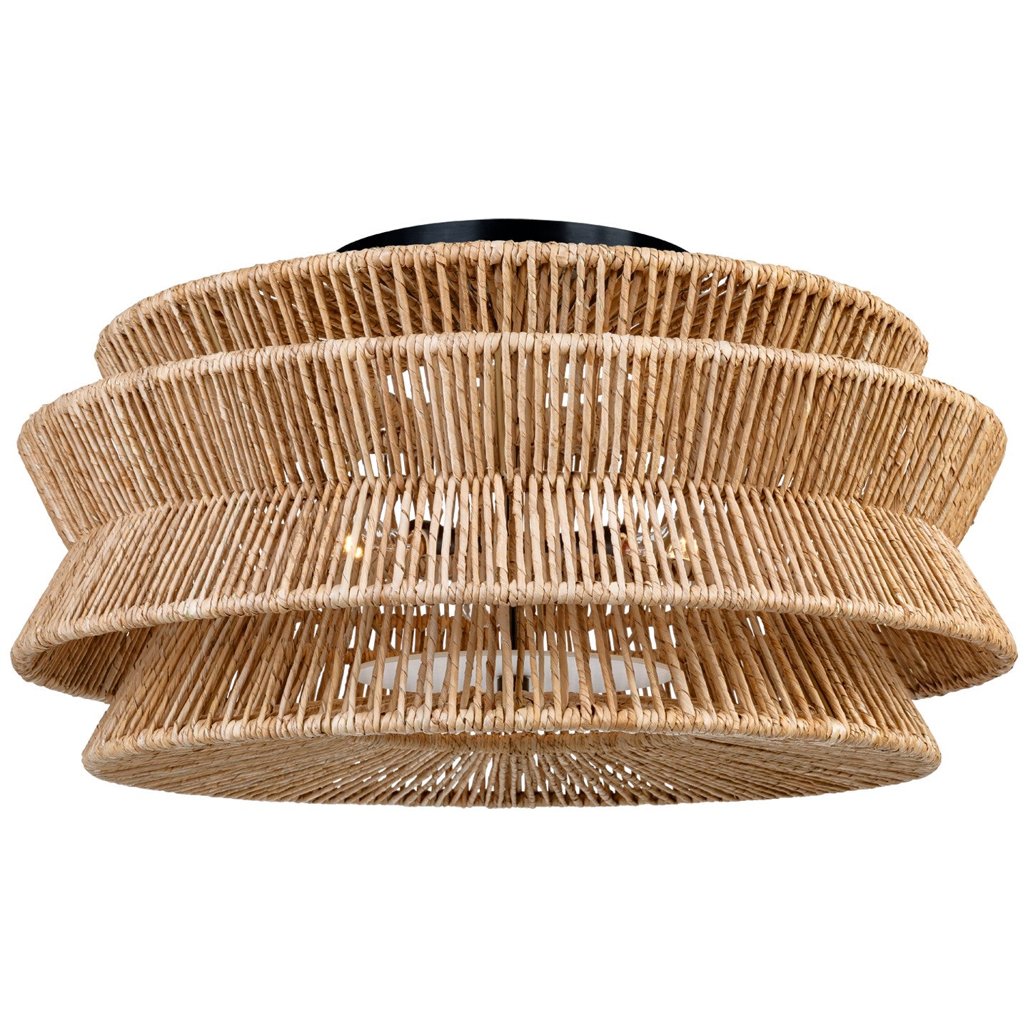 Visual Comfort Signature - CHC 4017BZ/NAB - LED Semi-Flush Mount - Antigua - Bronze and Natural Abaca