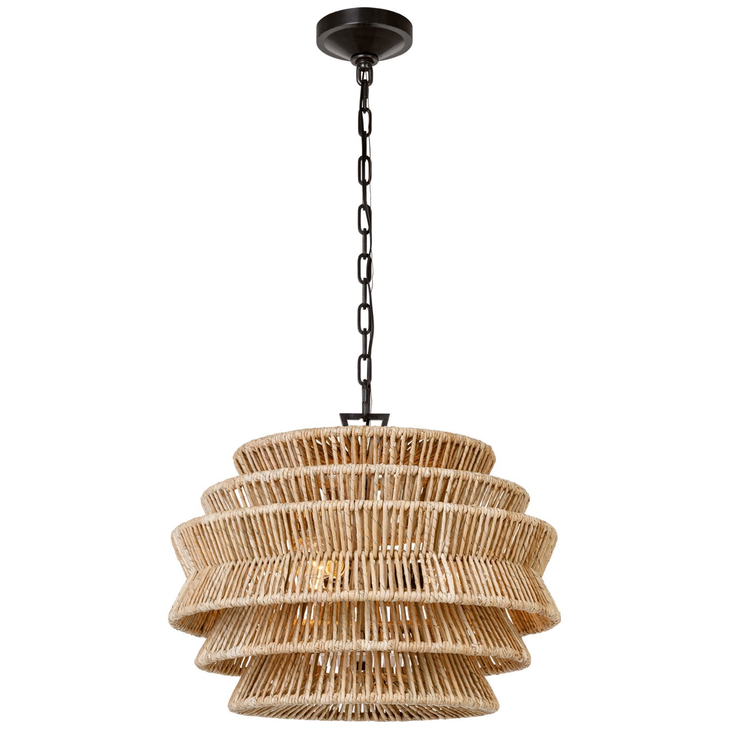 Visual Comfort Signature - CHC 5015BZ/NAB - LED Chandelier - Antigua - Bronze and Natural Abaca