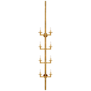 Visual Comfort Signature - KW 2204AB - Eight Light Wall Sconce - Liaison - Antique-Burnished Brass