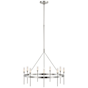 Visual Comfort Signature - PB 5030PN-CG - LED Chandelier - Overture - Polished Nickel