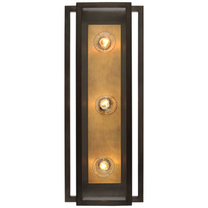 Visual Comfort Signature - S 2202BZ/HAB-CG - LED Vanity - Halle - Bronze and Hand-Rubbed Antique Brass