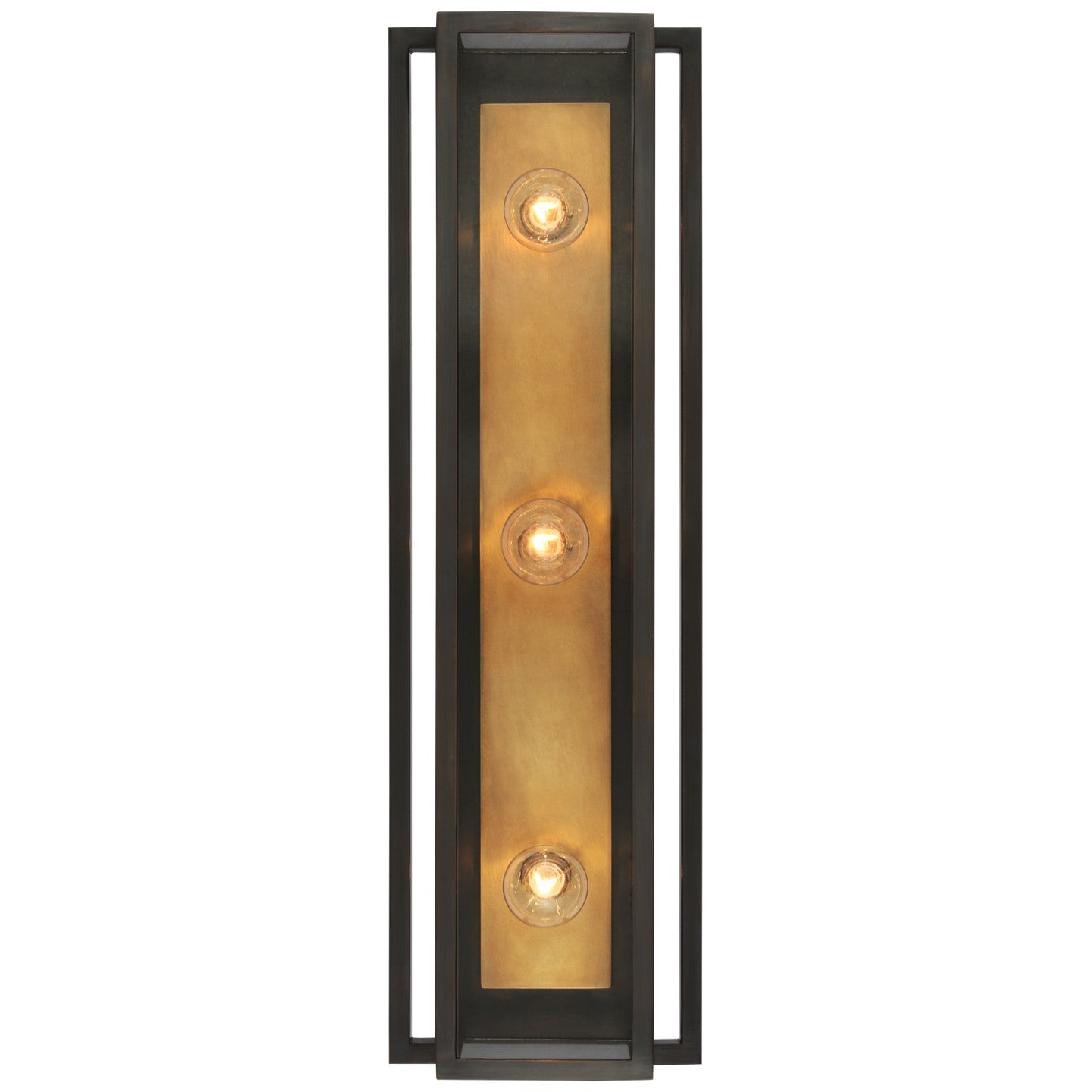 Visual Comfort Signature - S 2203BZ/HAB-CG - LED Vanity - Halle - Bronze and Hand-Rubbed Antique Brass