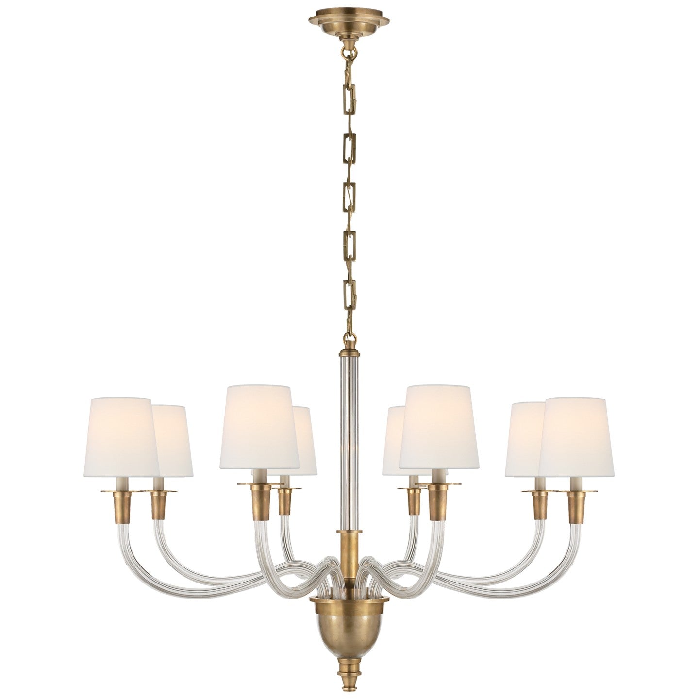 Visual Comfort Signature - TOB 5032HAB-L - Eight Light Chandelier - Vivian - Hand-Rubbed Antique Brass