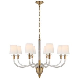 Visual Comfort Signature - TOB 5032HAB-L - Eight Light Chandelier - Vivian - Hand-Rubbed Antique Brass