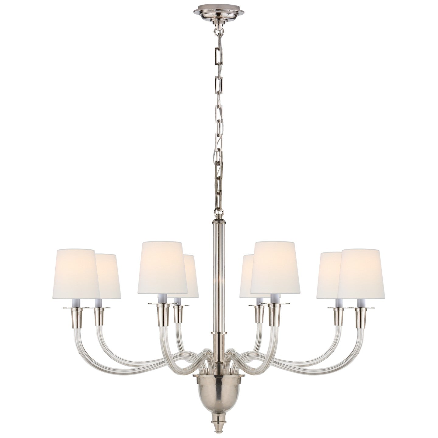 Visual Comfort Signature - TOB 5032PN-L - Eight Light Chandelier - Vivian - Polished Nickel