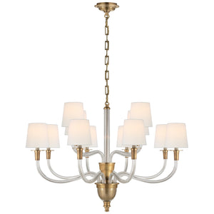 Visual Comfort Signature - TOB 5033HAB-L - 12 Light Chandelier - Vivian - Hand-Rubbed Antique Brass