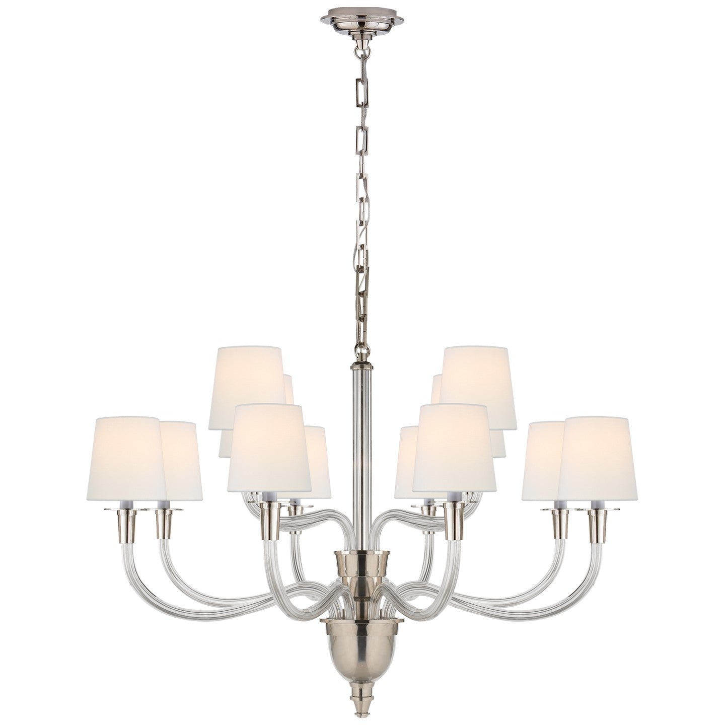 Visual Comfort Signature - TOB 5033PN-L - 12 Light Chandelier - Vivian - Polished Nickel