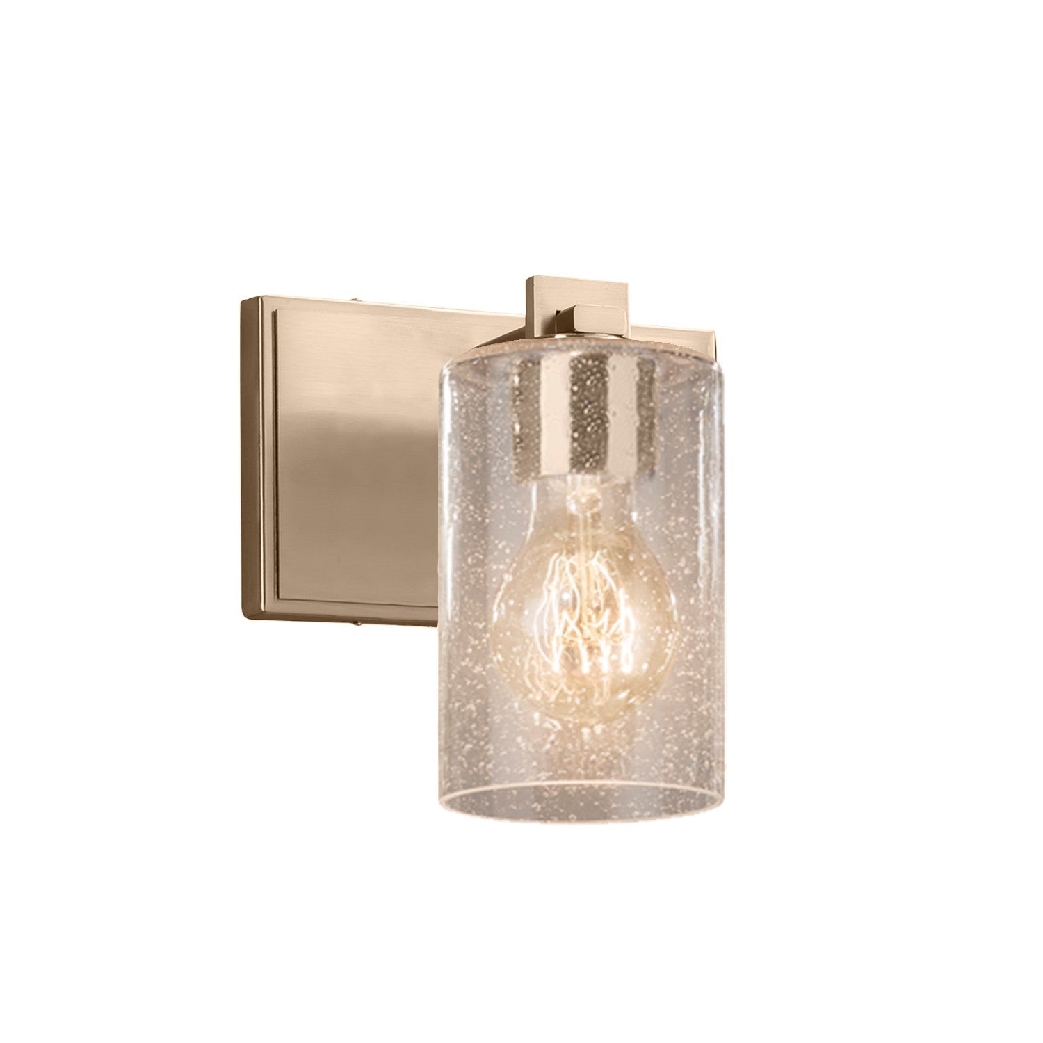 Justice Designs - FSN-8441-10-SEED-BRSS - One Light Wall Sconce - Fusion - Brushed Brass