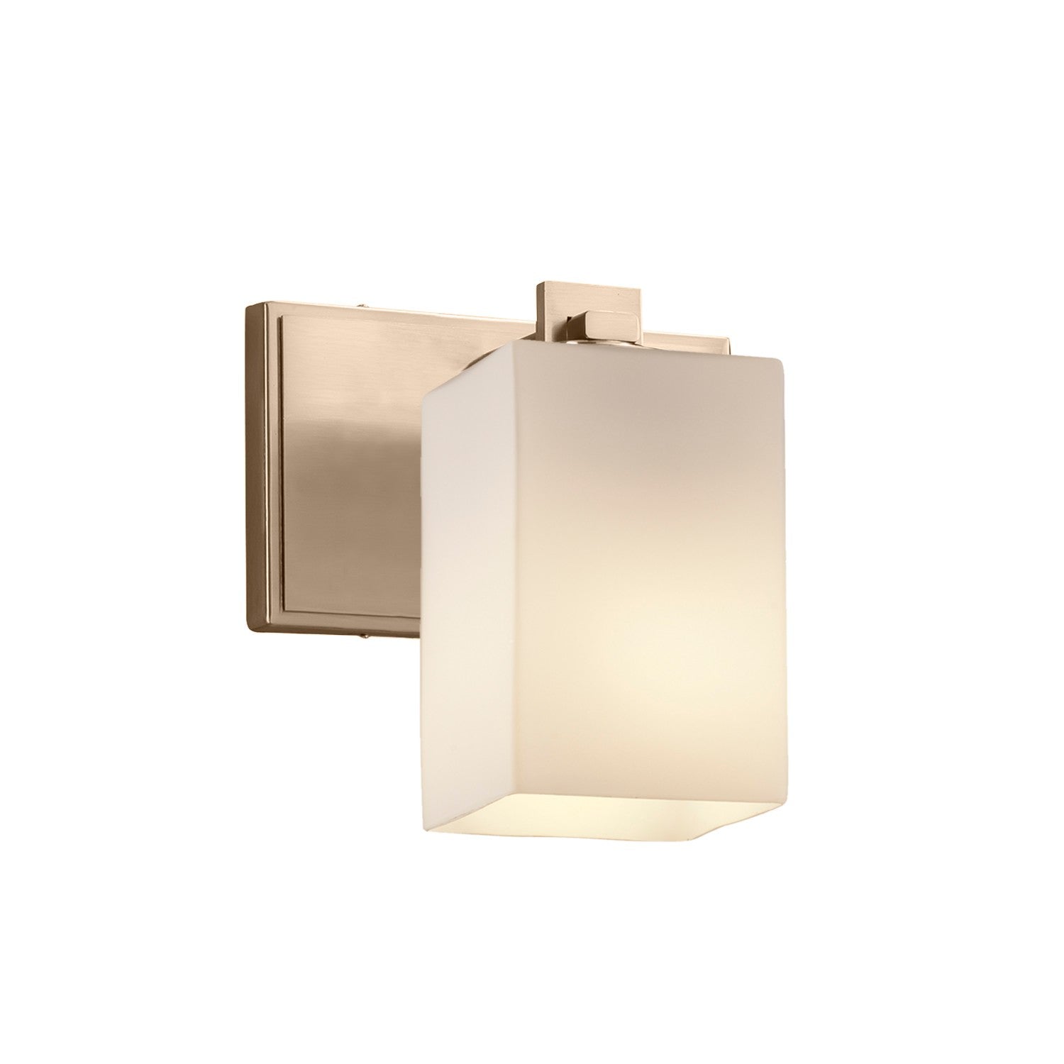 Justice Designs - FSN-8441-15-OPAL-BRSS - One Light Wall Sconce - Fusion - Brushed Brass