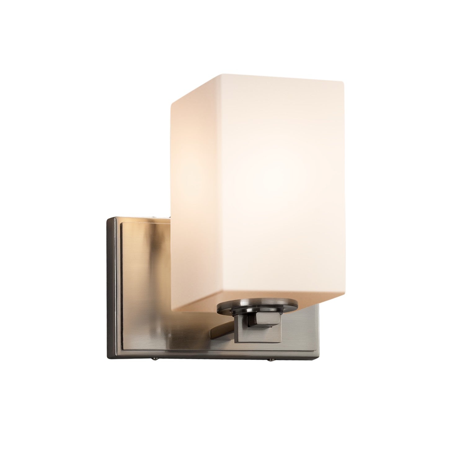 Justice Designs - FSN-8441-15-OPAL-NCKL - One Light Wall Sconce - Fusion - Brushed Nickel