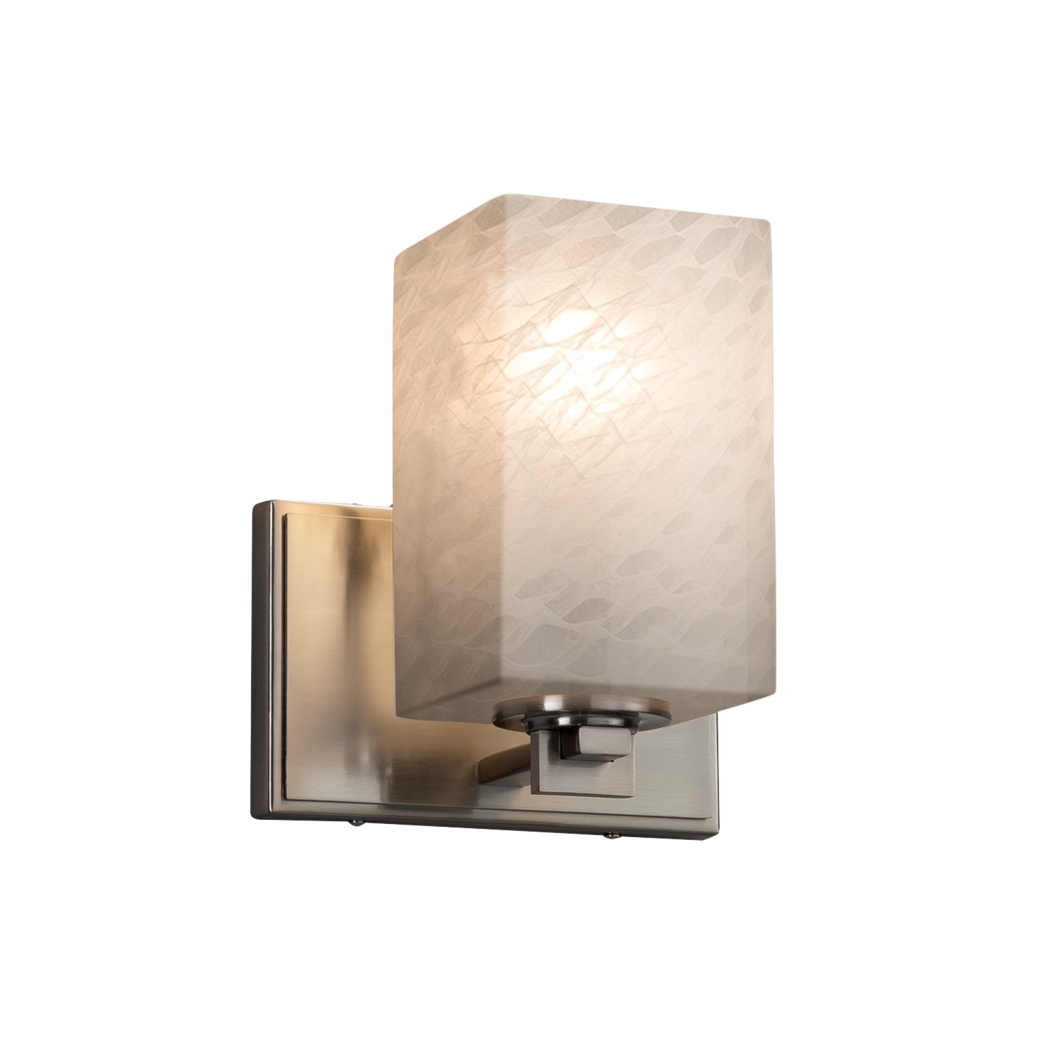 Justice Designs - FSN-8441-15-WEVE-NCKL - One Light Wall Sconce - Fusion - Brushed Nickel