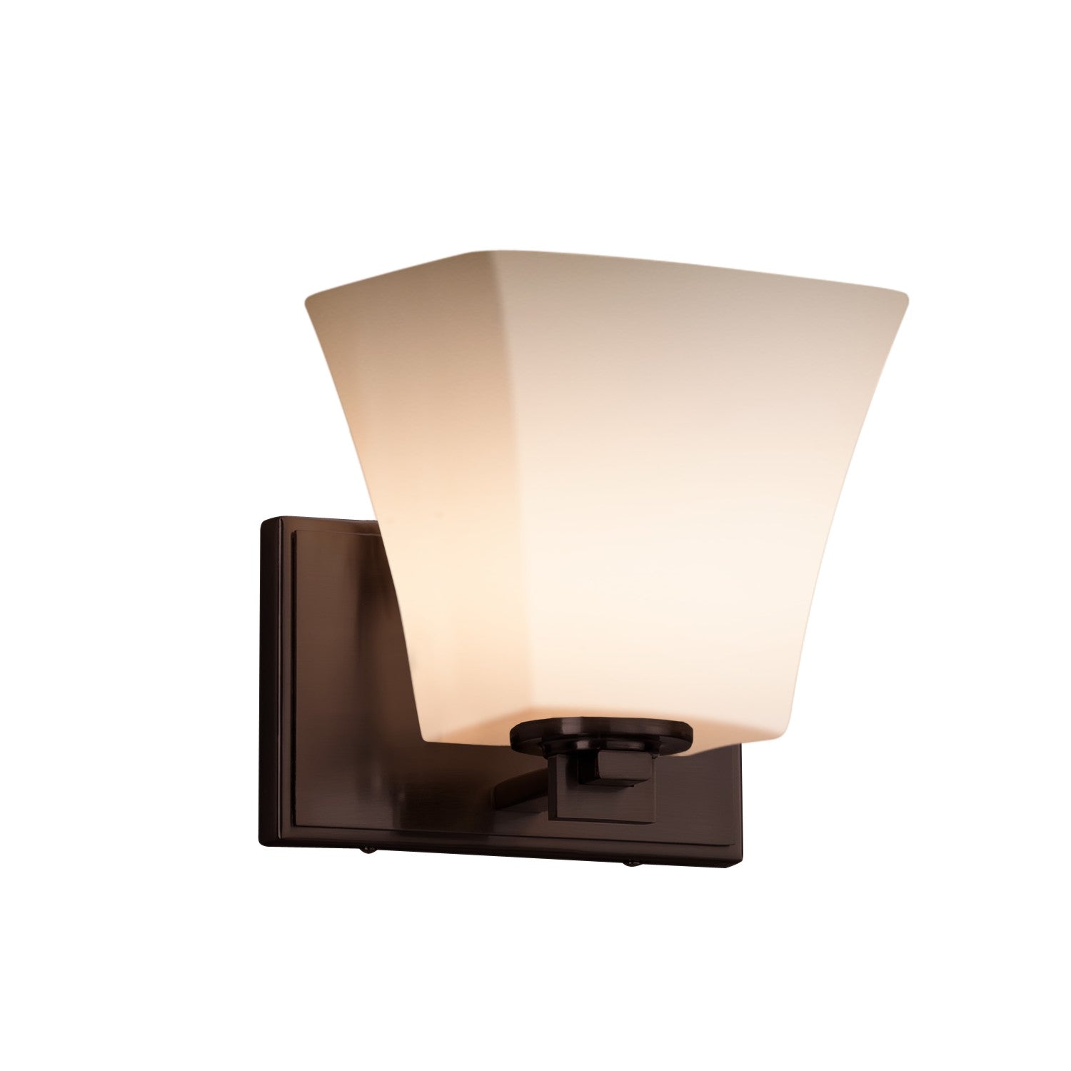 Justice Designs - FSN-8441-40-OPAL-DBRZ - One Light Wall Sconce - Fusion - Dark Bronze