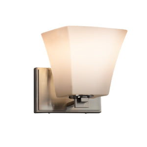 Justice Designs - FSN-8441-40-OPAL-NCKL - One Light Wall Sconce - Fusion - Brushed Nickel