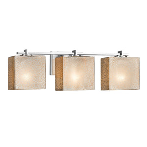 Justice Designs - FSN-8443-55-MROR-CROM - Three Light Bath Bar - Fusion - Polished Chrome