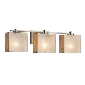 Justice Designs - FSN-8443-55-MROR-NCKL - Three Light Bath Bar - Fusion - Brushed Nickel