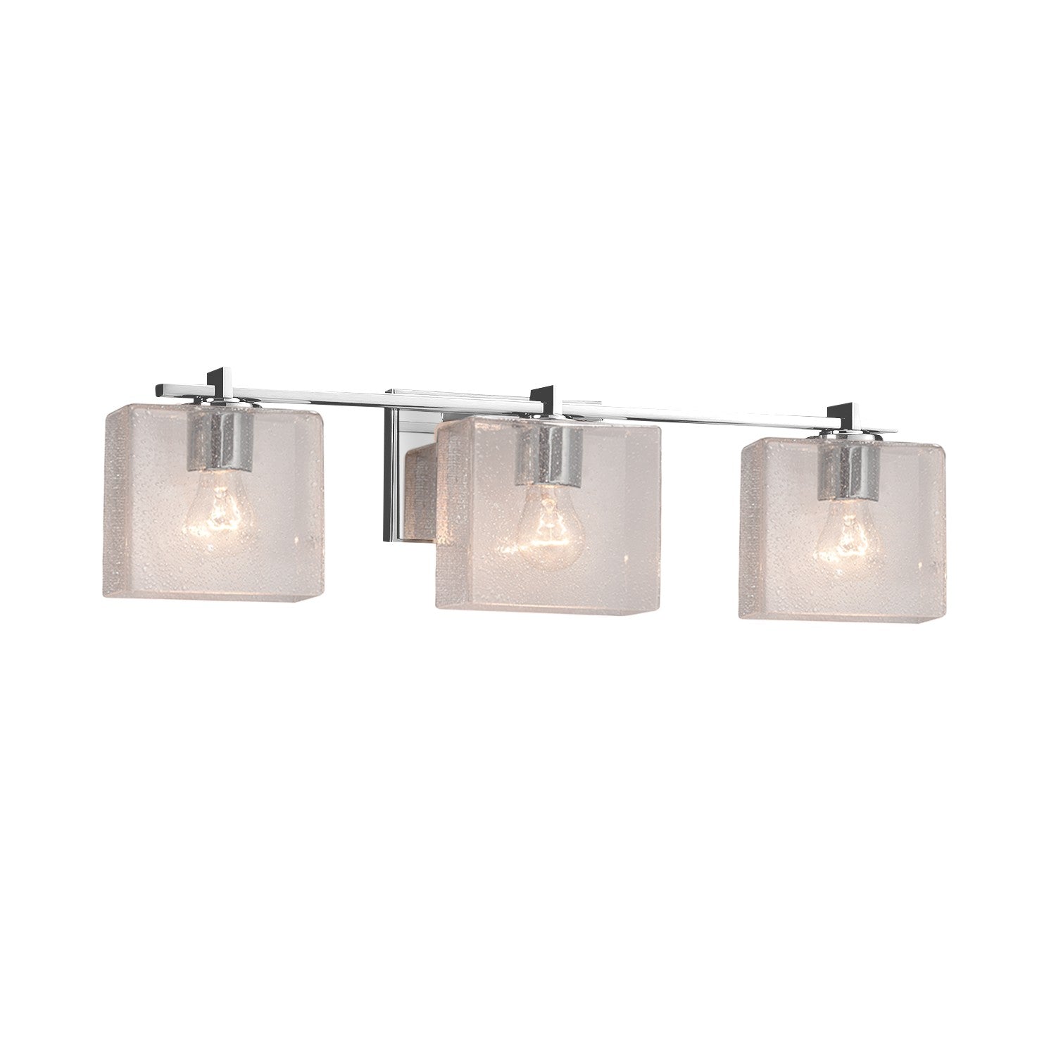 Justice Designs - FSN-8443-55-SEED-CROM - Three Light Bath Bar - Fusion - Polished Chrome