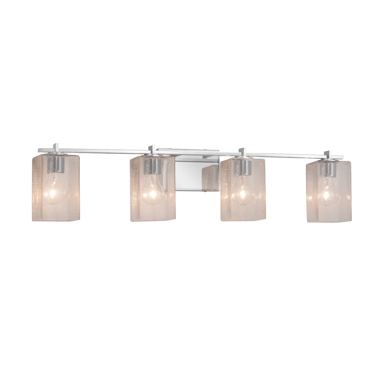 Justice Designs - FSN-8444-15-SEED-CROM - Four Light Bath Bar - Fusion - Polished Chrome