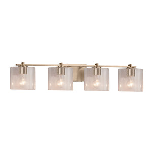 Justice Designs - FSN-8444-30-SEED-BRSS - Four Light Bath Bar - Fusion - Brushed Brass