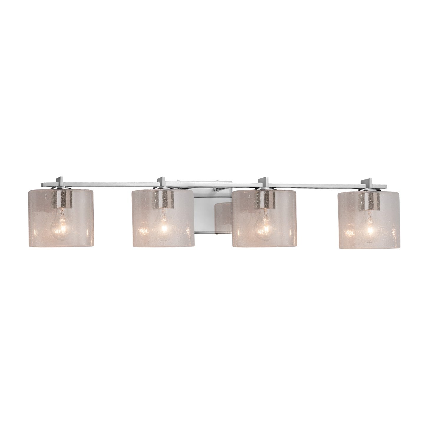 Justice Designs - FSN-8444-30-SEED-CROM - Four Light Bath Bar - Fusion - Polished Chrome