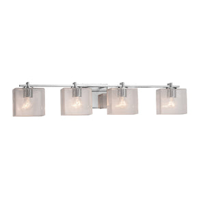 Justice Designs - FSN-8444-55-SEED-CROM - Four Light Bath Bar - Fusion - Polished Chrome