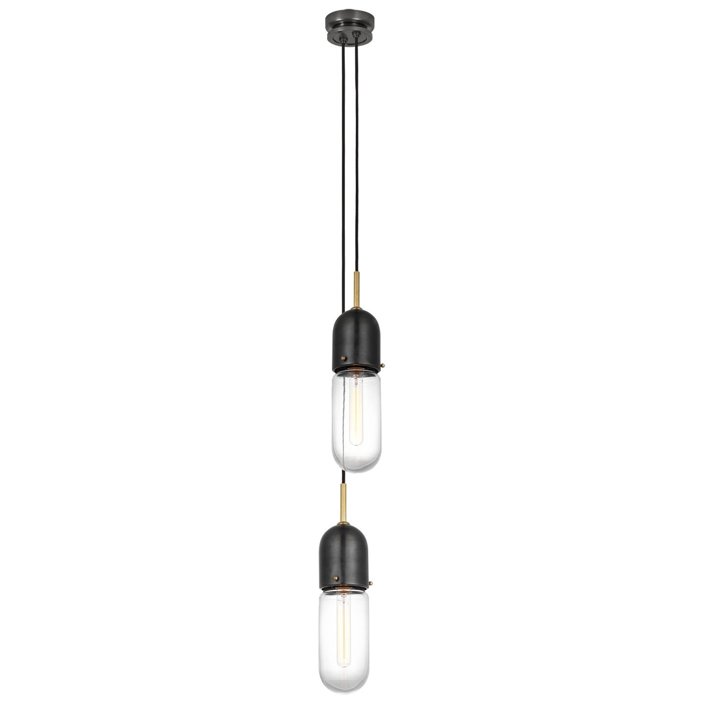 Visual Comfort Signature - TOB 5646BZ/HAB-CG-2 - LED Pendant - Junio - Bronze and Brass