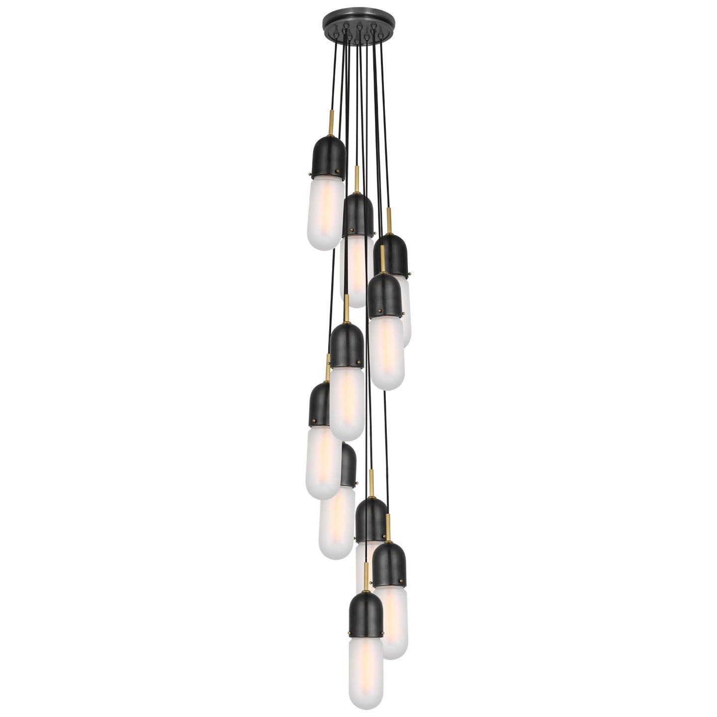 Visual Comfort Signature - TOB 5646BZ/HAB-FG-10 - LED Pendant - Junio - Bronze and Brass