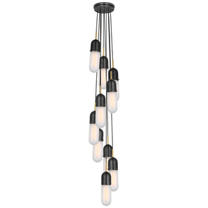 Visual Comfort Signature - TOB 5646BZ/HAB-FG-10 - LED Pendant - Junio - Bronze and Brass