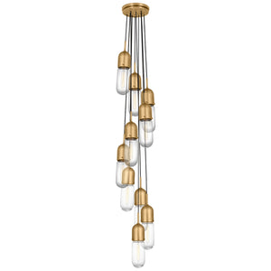 Visual Comfort Signature - TOB 5646HAB-CG-10 - LED Pendant - Junio - Hand-Rubbed Antique Brass