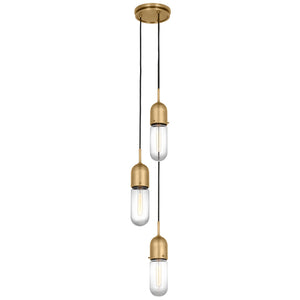 Visual Comfort Signature - TOB 5646HAB-CG-3 - LED Pendant - Junio - Hand-Rubbed Antique Brass